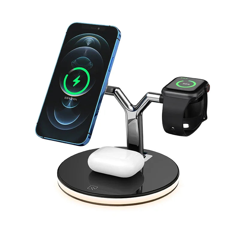 PowerTree 30W Wireless Charger – 4-in-1 Fast Charging Hub