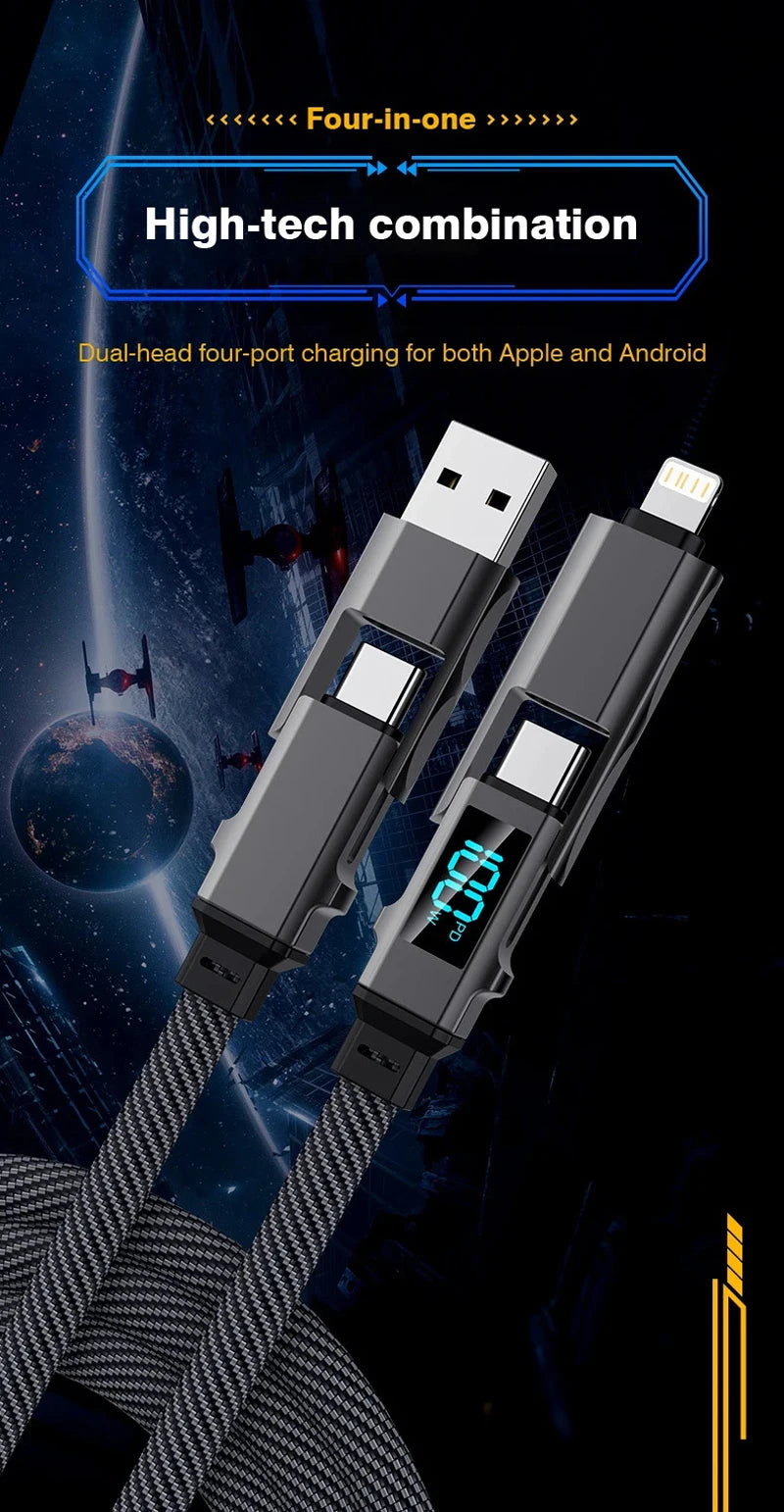 PD 100W Braided Charging Cable – Fast, Durable, and Smart