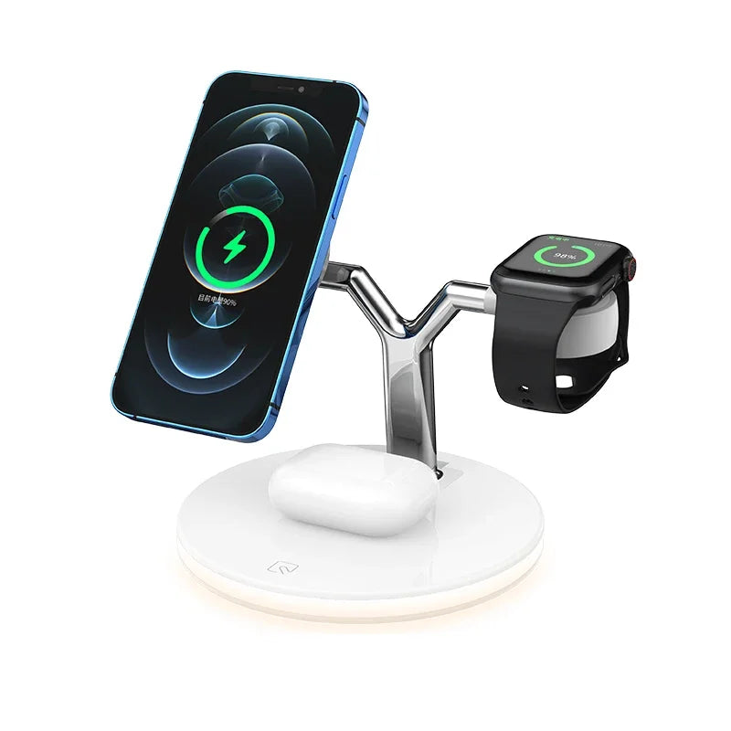 PowerTree 30W Wireless Charger – 4-in-1 Fast Charging Hub